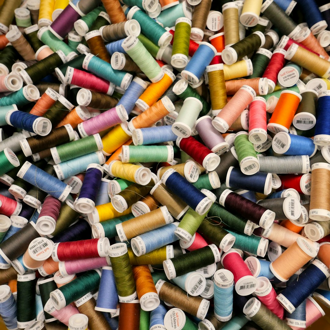 Spools of sewing thread